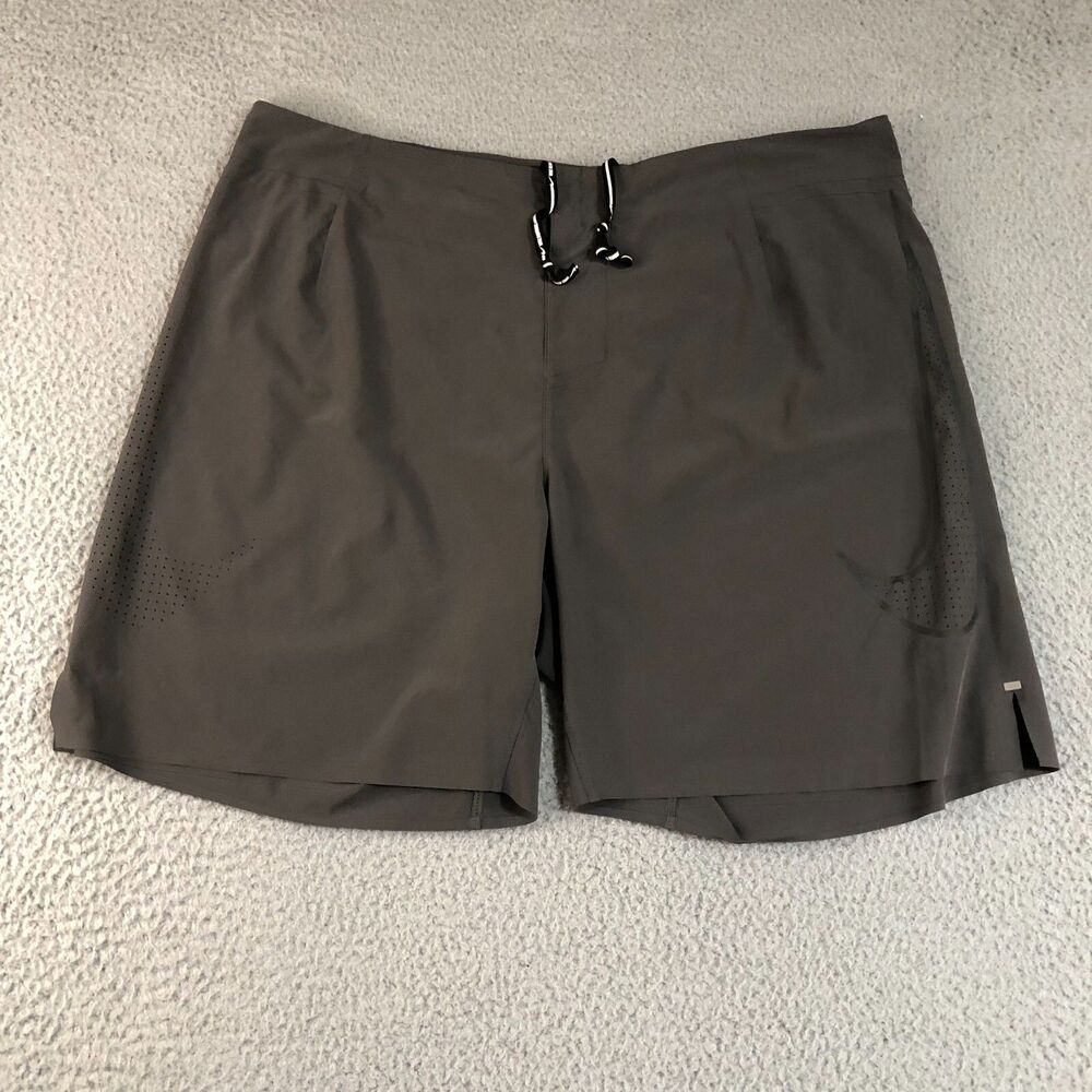 Nike Shorts Mens 36 Gray Logo Gym Training Athleisure Dri-Fit Sportswear